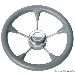 Volante in poliuretano morbido con razze in acciaio inox - foto 3