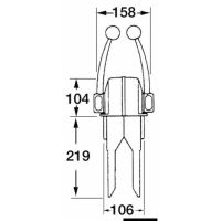 Comando monoleva in lega pressofusa e cromate - foto 2