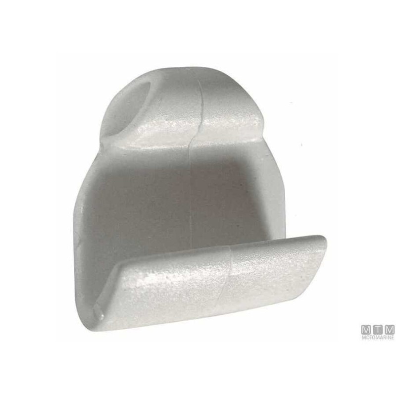 Gancetto in Nylon largo e piatto per attacco sul bordo di gommoni bianco - foto 1