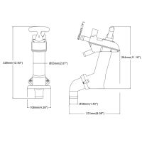 Pompa Manuale WC Nautico Seaflo – Ricambio Pompa compatibile Jabsco - foto 2