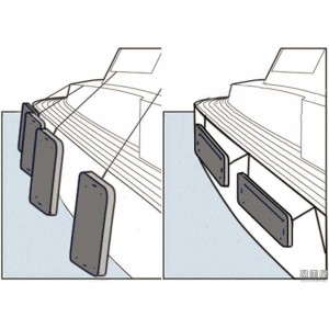 Parabordi piatti Flat Fenders grigi - foto 3