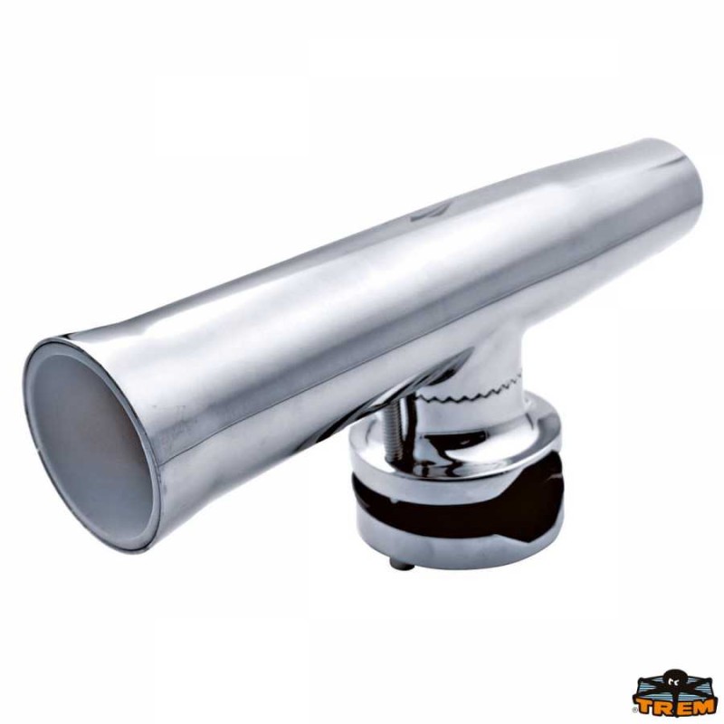 Portacanne con attacco a pulpito e corrimano AISI 316 per tubo 38-50 - foto 1