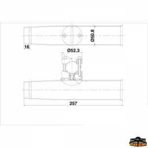 Portacanne con attacco a pulpito e corrimano AISI 316 per tubo 25-32 - foto 3