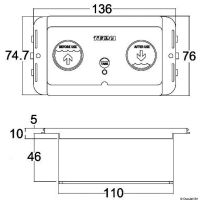 Pannello di controllo Tecma All in One a 2 bottoni. Ricambio per WC elettrici Tecma - foto 2