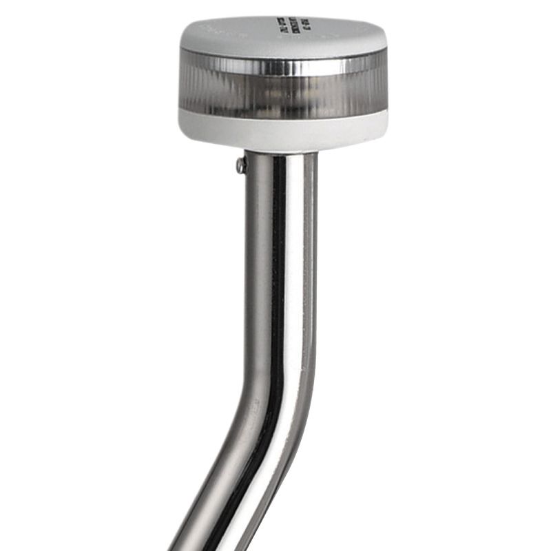 Asta luminosa completa di fanale di fonda Evoled 360° - Versione angolata ed estraibile con basetta inox fissaggi in piano - foto 1