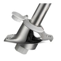 Asta luminosa completa di fanale di fonda Evoled 360° - Versione angolata ed estraibile con basetta inox fissaggi in piano - foto 3