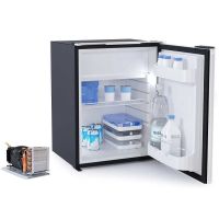 VitriFrigo Frigorifero Nautico Vitrifrigo C75L Chromelock Nero 75 Litri 12/24V con Freezer e Compressore Remotizzabile