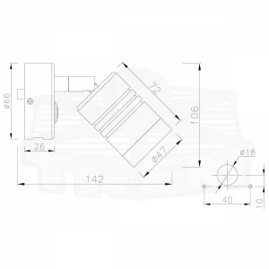 Faretto LED con presa USB Trem Aurora Light - foto 3