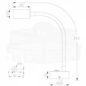Faretto LED snodato con presa USB Trem Aurora Light - foto 2