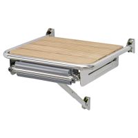 Plastimo Plancetta di poppa in teak con scaletta telescopica a scomparsa in acciaio inox