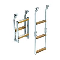 Forniture Nautiche Scaletta a 3 gradini in legno per plancetta