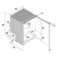 Vitrifrigo C115i CHR frigorifero da Incasso 115L