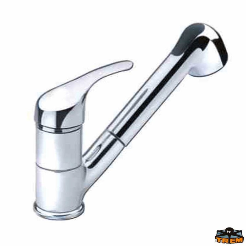 Monocomando miscelatore cromato + doccia estraibile cromata - foto 1