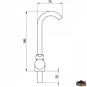 Rubinetto mixer canna bassa - foto 3