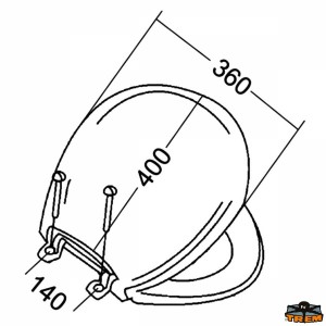 Coperchio di ricambio WC TIPO JABSCO TAZZA GRANDE - foto 2
