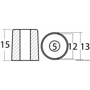 Anodo cilindro per Yamaha 2,5/70HP - foto 2