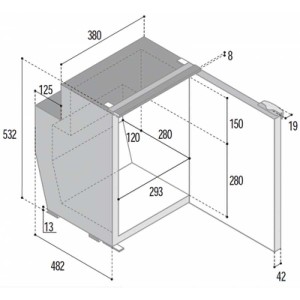 Frigo freezer a compressore VitriFrigo C51i, unità refrigerante interna - foto 3