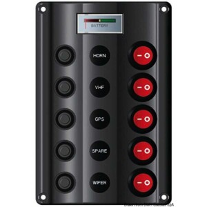 Pannello elettrico Wave Design con interruttori a bascula con LED - foto 7