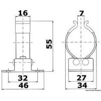 Clip in Acciaio Inox per bloccaggio ganci accosto, canne da pesca, ecc.