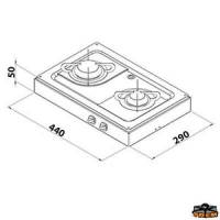 Piano di cottura esterno in acciaio inox CAN FN1332