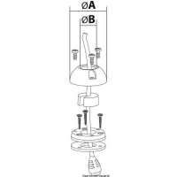 Passacavo verticale Cromato SCANSTRUT