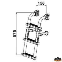 Scaletta pieghevole per specchio di poppa