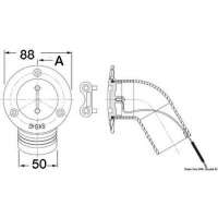 Tappo imbarco a filo in Acciaio Inox AISI 316 lucidato a specchio, con gomito a 30°