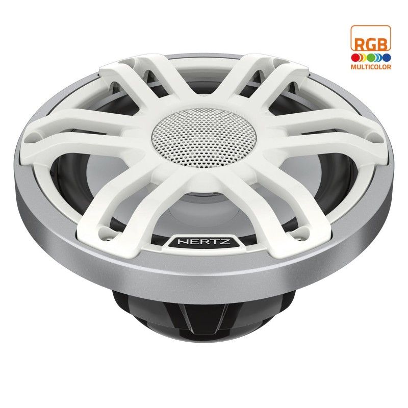 Hertz HMX 6.5 S-LD-SW Altoparlanti Coassiali Marini 165 mm 150W LED Sport Silver White (Coppia) - foto 1