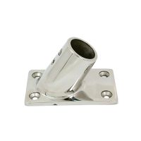 Forniture Nautiche Base rettangolare inclinata 60°  Inox aisi 316