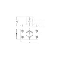 Base rettangolare dritta Inox aisi 316 - foto 2