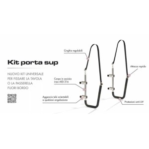  Kit porta sup o porta passerella in acciaio inox - foto 4