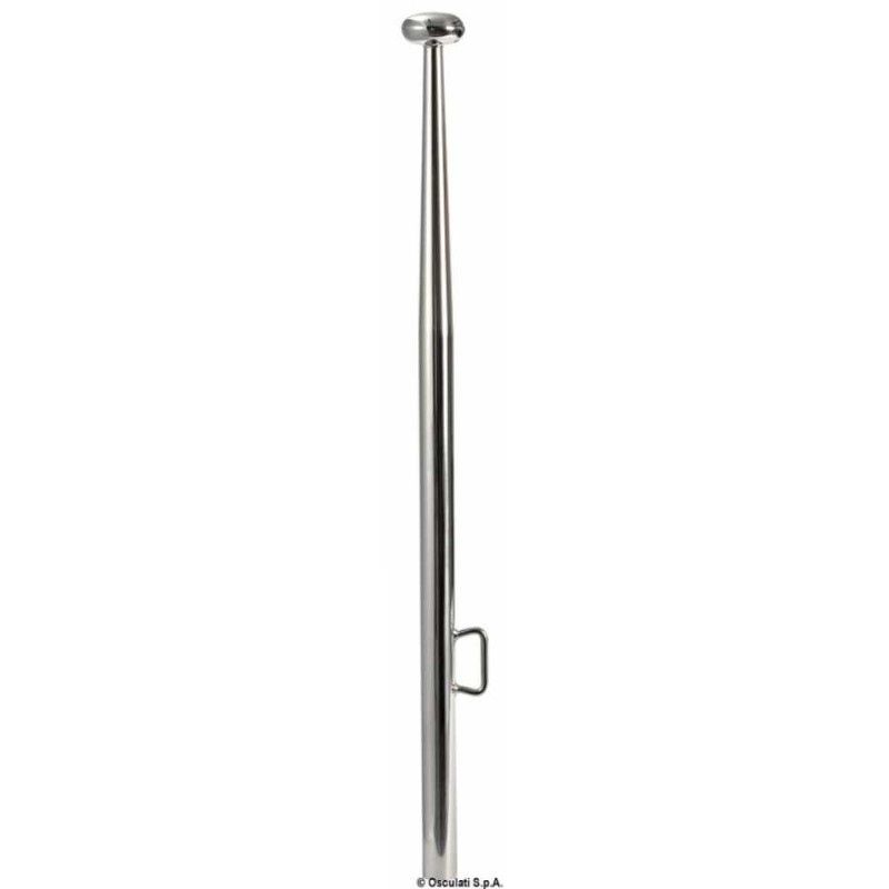 Asta portabandiera in acciaio inox AISI 316 lucidata a specchio. Ogiva terminale. - foto 1