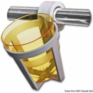 Portabicchieri universali in plastica da installare a scatto su pulpiti o battagliole. - foto 2