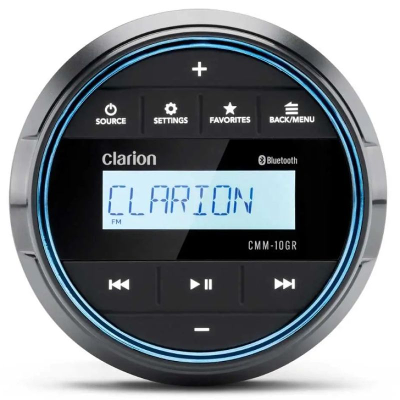 Autoradio nautica Clarion CMM-10GR Bluetooth IPX5/IPX3 da cruscotto - foto 1